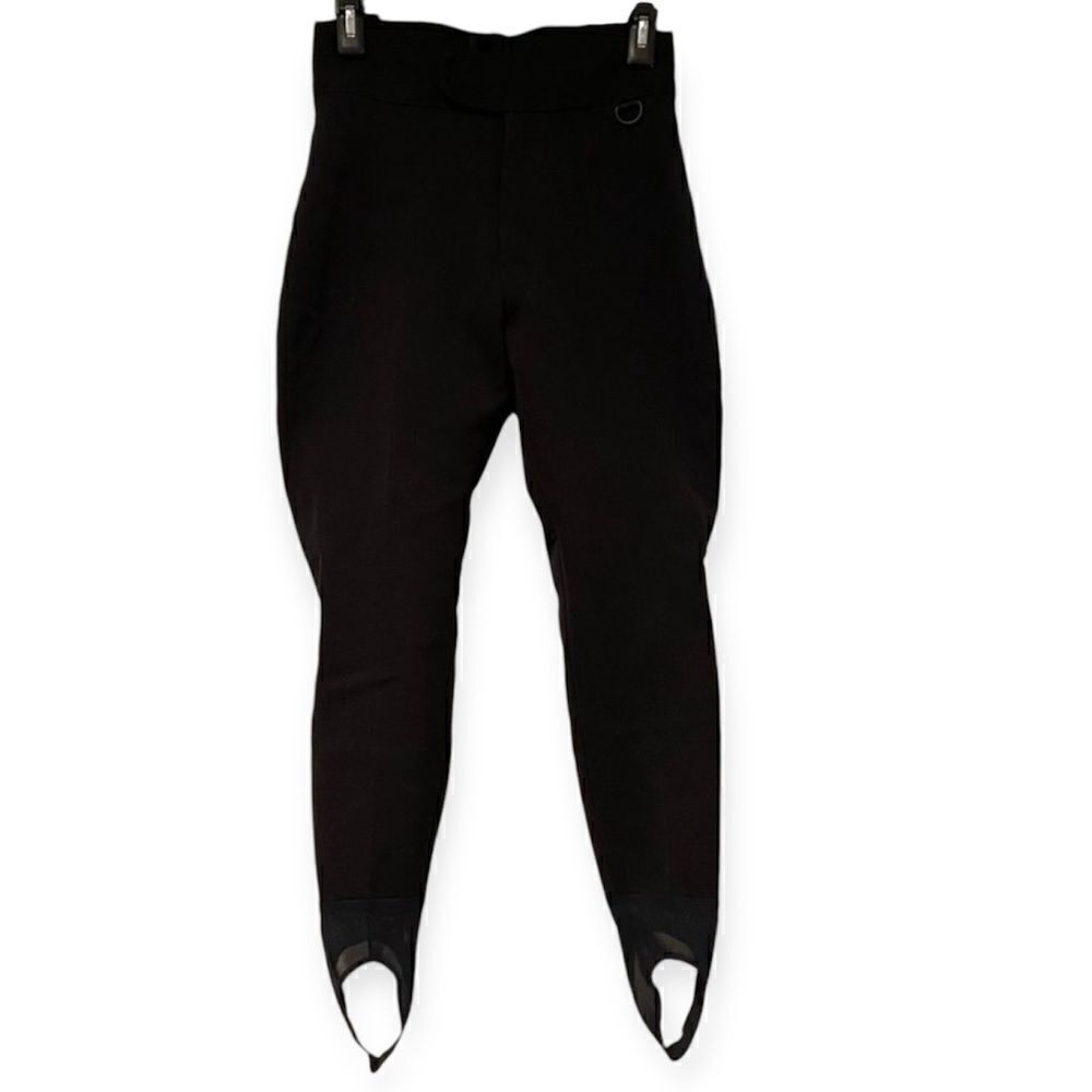 DeNeve Black Ski Stretch Pants w/ Stirrups Size 8P Vintage NWT